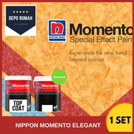 Nippon Paint Momento Set (Top Coat Textured Elegant 1L + Primer 1L + Toolkit)