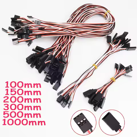 10pcs 100mm/150mm/200mm/300mm/500mm RC Servo Extension Cord Cable Wire Lead JR For Rc Helicopter Rc 