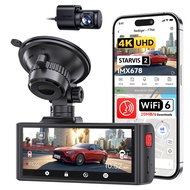 REDTIGER F7NA 4K Dual Dash Cam, STARVIS 2 IMX678, 8MP, 5GHz WiFi, 4K Front 1080P Rear, GPS, Voice Co