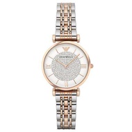 นาฬิกา Emporio Armani White Crystal Pave Dial Two-Tone Women Ladies Watch Jam Tangan Wanita Perempuan AR1926