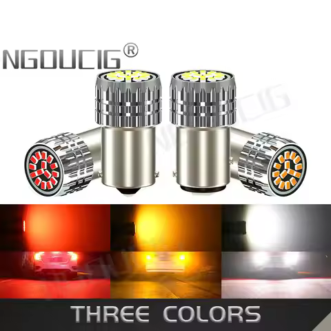 NGOUCIG 2PCS 1157 BAY15D Brake Reverse 1156 Led Bulb Car Light R5W BA15S P21W P21/5W 2016 Turn DRL S
