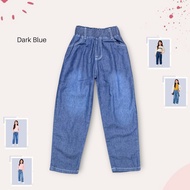 Celana Jeans Anak Perempuan 3-14 Tahun/Celana Panjang Kulot Jeans Anak Perempuan Motif Trendy