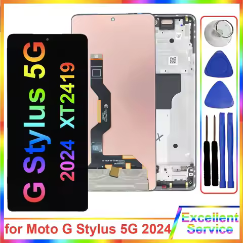AMOLED LCD for Motorola Moto G Stylus 5G 2024 XT2419 LCD Display Touch Screen Digitizer Replacement 