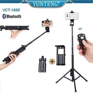 Gậy Tripod 3 Chân Đa Năng 1688 Có Remote Bluetooth - Gậy Chụp Hình Kiêm Chân Đế Kẹp Điện Thoại Máy Ả