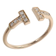 TIFFANY＆CO 18K玫瑰金T Wire Diamond Ring鑽石戒指
