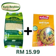 National Biryani Masala 45g + Euro Ibrahim XXL Basmati Rice 1Kg / GIFT PACK