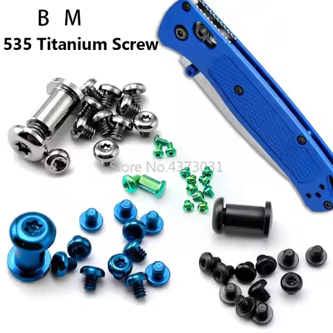 Titanium Alloy 1 Full Set Knife Handle Screws For Benchmade Bugout 535 Butterfly Knife Making DIY Ac
