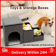 Pet Ladder Pet Ladder 3 In 1 Foldable Dog Ramp 3 Steps Ladders Storage Box Pet Supplies Dog Stairs