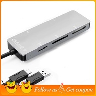 Memory Card Reader Type-C & USB A Card Reader XD+CF+MS+SD+TF/M2 Reader Multi-Card Reader Adapter