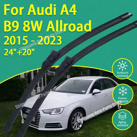 Front Silicone Coating Wipers for For Audi A4 B9 8W Allroad 2015 - 2023 24"+20" Windshield Windscree