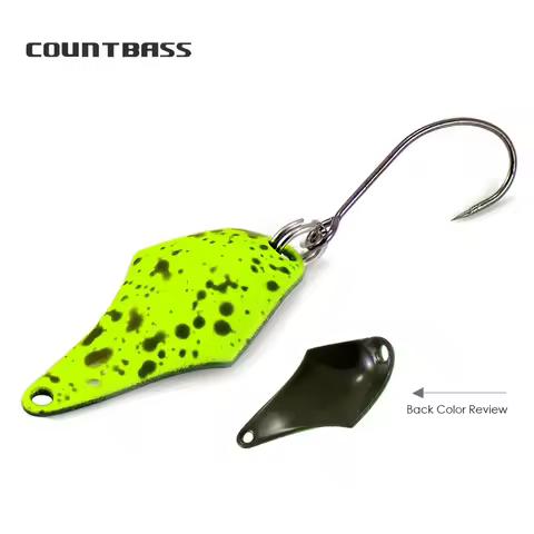 COUNTBASS 5/64oz 2g Casting Spoon With Barbless Hook Salmon Trout Pike Bass Metal Brass Fishing Lure
