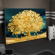 50x88CM Customize Size Gold Cash Cow Money Tree Canvas Painting HD Print Wall Art Picture For Living