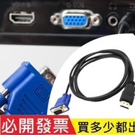 【含稅】HDMI轉VGA高清線 轉接線1.8米 電腦顯示器 投影儀 數字電視連接線