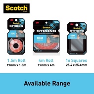 3M SCOTCH CLEAR DOUBLE SIDED MOUNTING TAPE PERMANENT 21mm X 2m - 3M-4010C-4.5kg 21X2 new 410-S19 / 4