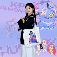 KPop Demon Hunters Huntrix Print  Canvas Tote Bag Canvas Bag Huntrix Mira Rumi Zoey Beg Tote Kanvas 