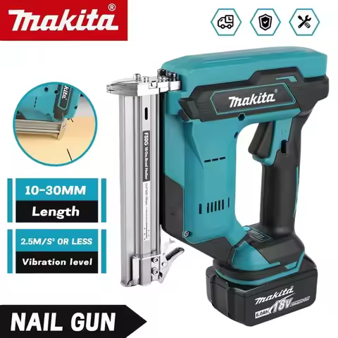 Original Makita DFN350 Cordless Brad Nailer 15-35mm Nails Lightweight Compact for Trim & Finish Carp