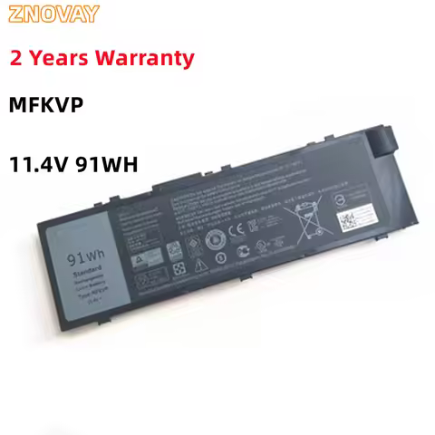 11.4V 91WH MFKVP Laptop Battery For Dell Precision 7510 7520 7710 7720 M7710 M7510 TWCPG T05W1 1G9VM