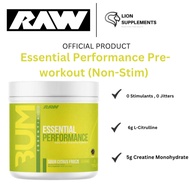 Raw Nutrition Cbum Essential Performance Pre-workout (Non- Stim), No Jitters, 0 Caffeine, Increase F