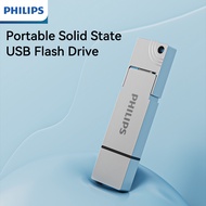 PHILIPS USB3.2 & Type-C Dual-Port Solid State Flash Drive/Pendrive – 550MB/s Read, High-Speed Portab
