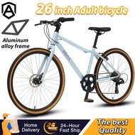 AENXRD 26Inch 7Speed Adult Bicycle Family Model Basikal Dewasa Unisex Mountain Bike for Students and