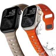 Silicone spigen Strap watch band compatible For Apple Watch Ultra 49mm 44mm 40mm 45mm 41mm 42mm 38mm 44 45mm iwatch series 7 se 3 4 5 6 8