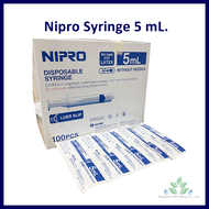 Nipro Syringe 5 ml ยกกล่อง 100ชิ้น ไซริ้งป้อนยา ป้อนอาหาร ไซริงล้างจมูกไซริงค์ 5 ml กระบอกฉีดยา หลอดฉีดยา 5 cc. ไม่ติดหัวเข็ม / ออกใบกำกับภาษีได้