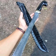 golok pamor damaskus 40 cm spesial edition full tanduk