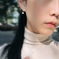 18K金 天然鑽石 珍珠耳環 日常百搭 輕奢珠寶