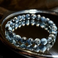 蔚藍墨色。高品鬼色海藍寶 魔鬼海藍寶 海藍寶 手鍊 手串 手珠 吼