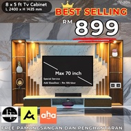 [EE LIFE DESIGN]  8 KAKI TV KABINET / 8ft x 5ft Tv Series / 8 FT Tv CABINET   [ FREE INSTALLATION ]