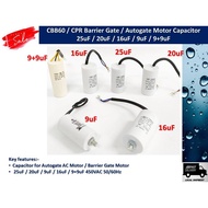 Autogate AC Motor Capacitor (Kapacitor) / Barrier Gate Capacitor / CBB60 25uf / 20uf / 16uf / 9uf / 