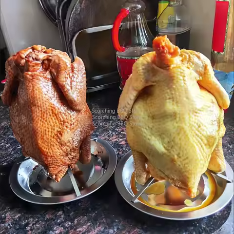 Chicken Roaster Rack Stainless Steel Beer Can Chicken Holder Vertical Roaster Rack Chicken Roasting 