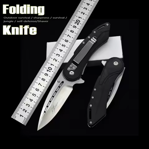 Pocket Folding Knife D2 Steel G10 Handle Outdoor Military Knife Camp Survival Fishing Hunting Tactic