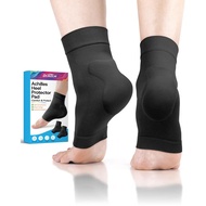 Stokin Pelindung Tumit untuk Achilles Tendonitis, Sepasang Sarung Gel Mampatan Berlapis Premium, Sar