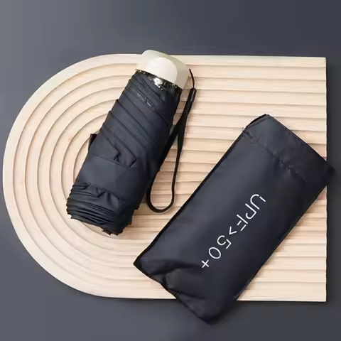 Compact 6-rib Mini Folding Umbrella,Stylish,Portable,Suitable for Sun and Rain.Cute Umbrella Ideal f