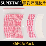36pcs/Pack C Shape White SUPERTAPE Tape Lace Front Tape for Wig Adhesive Toupee Tape 4 Weeks Lasting