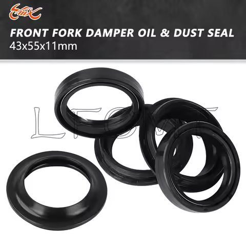 43x55x11 Front Fork Shock Oil Seal & Dust Seal Fit for KAWASAKI VERSYS 1000 ZXR750 1400GTR ZRX ZZR 1