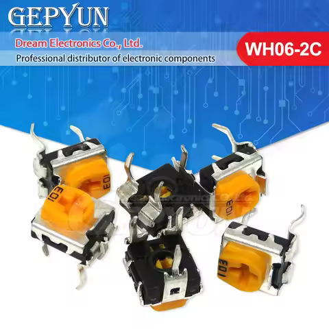 20PCS WH06-2C Trimmer Potentiometer variable resistors WH06 100 200 500 1K 2K 5K 10K 20K 50K 100K 20