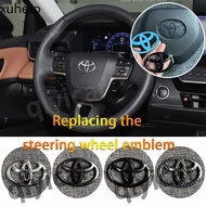 1PCS Car Sticker Steering Wheel Emblem Logo Carbon For Toyota steering stereng vios Avanza camry cal