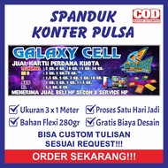 Spanduk Sepanduk Banner Bener Baner Benner Backdrop Usaha Konter Jual Pulsa Paket Internet Jual Beli