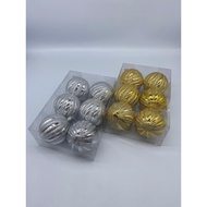 Christmas 80mm Bauble with Glitter