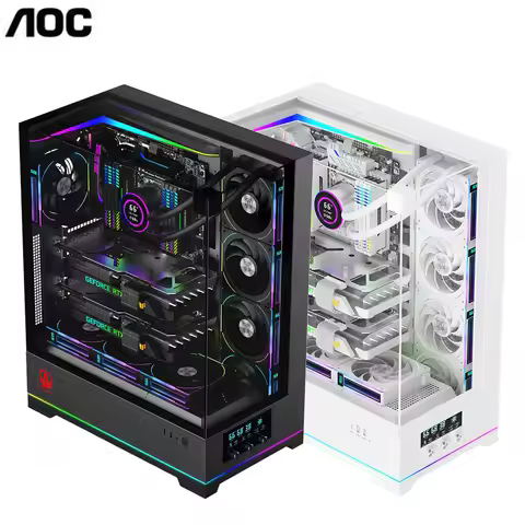 AOC ACG860/ACG880 EATX Sea View Room Computer Case 9 Slots, Dual Graphics Cards Support 480 Water Co