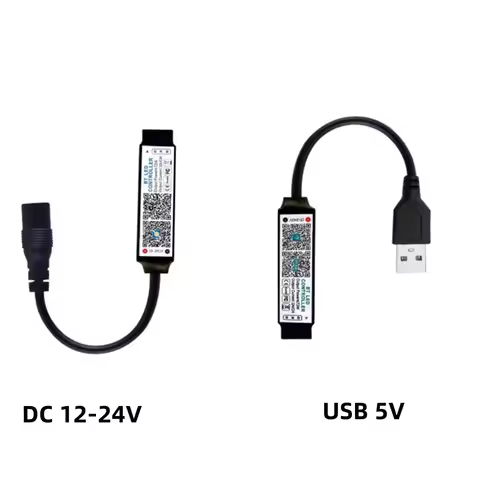 Mini RGB Controller Bluetooth USB DC 5V 12V 24V Music 5050 RGB LED Strip Light Controler APP IR 24Ke