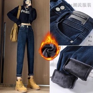 Warm Pants Fleece-Fleece-Fleece Jeans Brushed Pants Brushed Jeans Women Jeans Women Women Jeans Flee