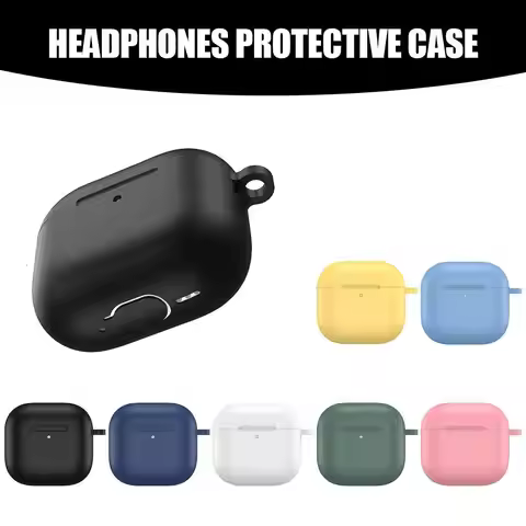 For Airpods 4 Case Solid Color CasesEarphone Protective Case Liquid Silicone Soft Cover For Women Fo
