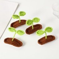 flower hair clip hair clip for women Pure Handmade Wool Braided Bean Sprout Hairpin Influencer Three