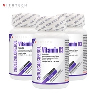 [แพ็ค 3 ขวด] วิตามินดี3 ไวต้าเทค Vitamin D3 Vitatech วิตามินดี3 600 ไอยู Vitamin D3 600 IU วิตามินดี