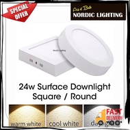 1Pc 24W 12 inch Lampu Hiasan Surface Light LED Round / Square Surface Mounted Ceiling Panel Light Do