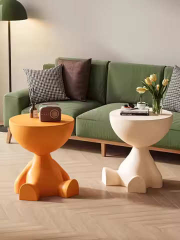 Customized cartoon sofa side table creative flat head coffee table small home plastic coffee table f