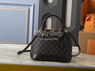 全新🌸Louis Vuitton LV Alma BB 棋盤格 貝殼包 手提斜挎包